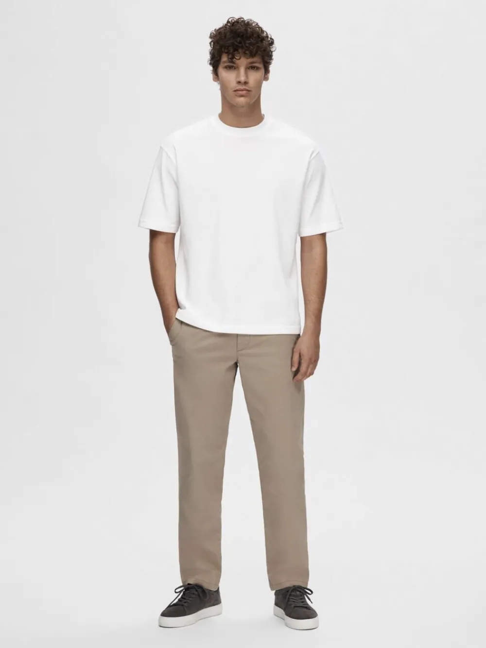 SLHLOOSEOSCAR SS O-NECK TEE NOOS>Selected Clearance