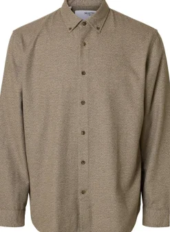 Selected SLHREGNOAH MIX BDWN LS SHIRT CAMP