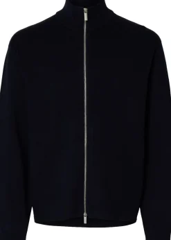 Selected SLHTELLER FN RELAXED ZIP CARDIGAN N Sky captain