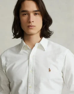 Polo Ralph Lauren Slim Fit Oxford Shirt Hvid Clearance