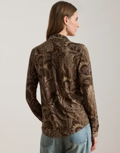 Dame Lauren Ralph Lauren Slim Fit Paisley Jersey Shirt