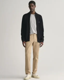 Gant SLIM TWILL CHINOS Dark khaki Discount