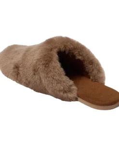 Magasin du Nord Collection Slipper in Real sheepskin - Brown Hot