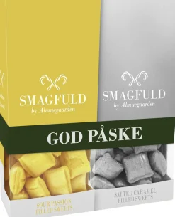 Smagfuld Gavepakning - GOD PÅSKE (gul/sølv)>Almuegaarden Discount