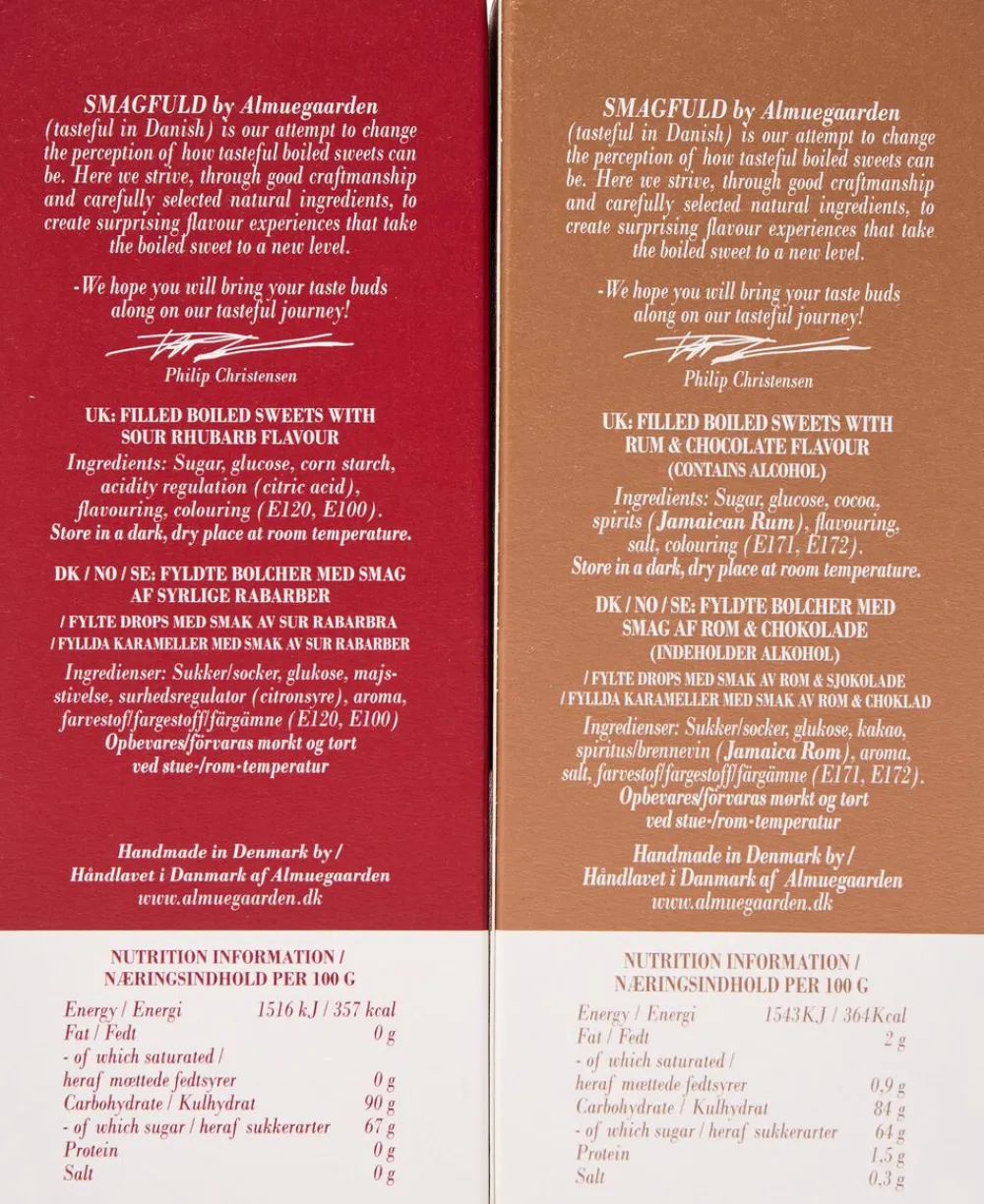 Smagfuld Gavepakning - GOD JUL (bronze/rød)>SMAGFULD by Almuegaarden Best