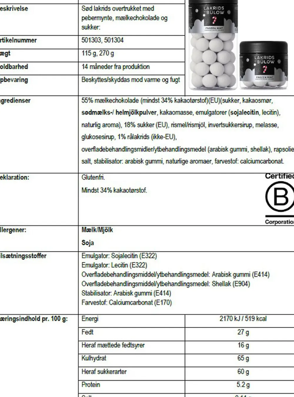 Lakrids by Bülow SMALL FROZEN MINT Discount