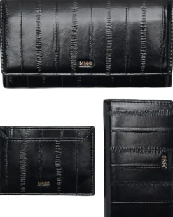 Dame MANGO Small wallet with leather-effect fi