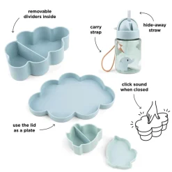 Done by Deer Snack & madkasse m/drikkedunk Playground Blå Hot