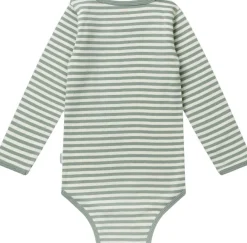 Mads Nørgaard - Copenhagen Soft Duo Striped Body Gr&oslash;n med hvide striber Outlet
