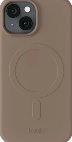HoldIt Soft Magsafe Case iPhone 15/14/13 Mocha Brown Brun Sale