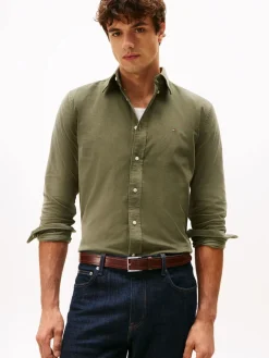 Tommy Hilfiger SOLID CORDUROY RF SHIRT Battle green