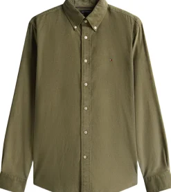 Tommy Hilfiger SOLID CORDUROY RF SHIRT Battle green