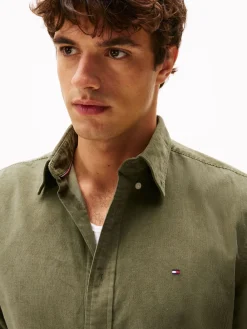 Tommy Hilfiger SOLID CORDUROY RF SHIRT Battle green