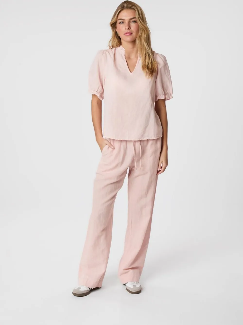 Neo Noir Sonar Linen Pants Rose smoke Hot
