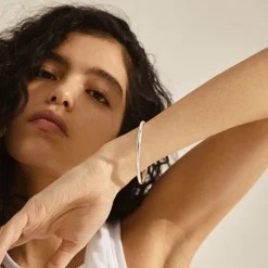 Dame Pilgrim SOPHIA recycled bangle bracelet silver-plated