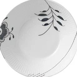 Royal Copenhagen Sort Mega Riflet 17 cm. dyb tallerken