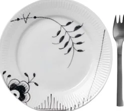 Royal Copenhagen Sort Mega Riflet 19 cm. tallerken Discount