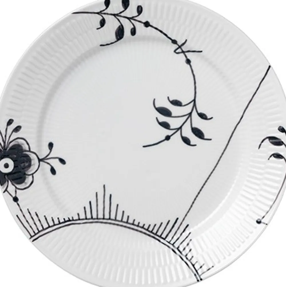 Sort Mega Riflet 27 cm. tallerken>Royal Copenhagen Clearance
