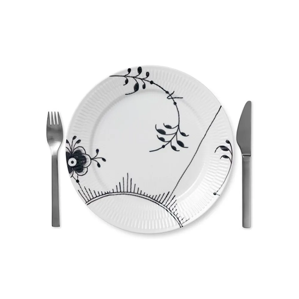 Sort Mega Riflet 27 cm. tallerken>Royal Copenhagen Clearance
