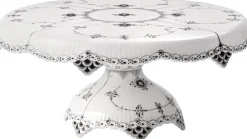 Royal Copenhagen Sort Musselmalet Halvblonde Fad på fod 31 cm