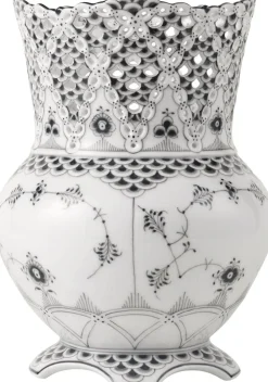 Royal Copenhagen Sort Musselmalet Helblonde Vase, 22 cm