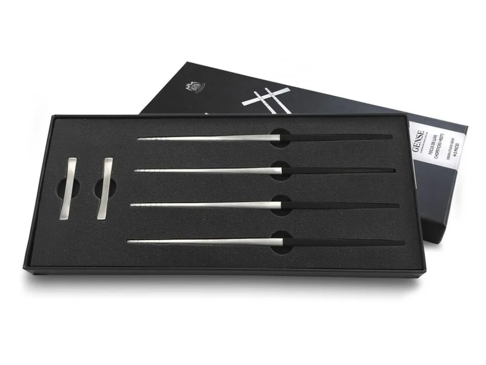 Gense Spisepinde-sæt Focus de Luxe 23 cm 6 dele Sort/Mat stål