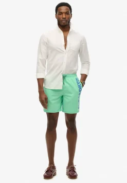 Superdry SPORT GRAPHIC 17 SWIM SHORT Spring bud green Best