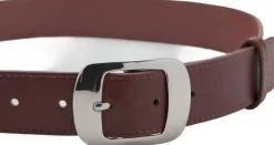 MANGO Square buckle belt Brown Outlet
