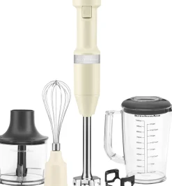 KitchenAid Stavblender sæt, 180 Watt Creme Outlet