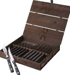 Gense Steakbestik/grillbestik Old farmer classic 12 dele Træ/Stål Outlet