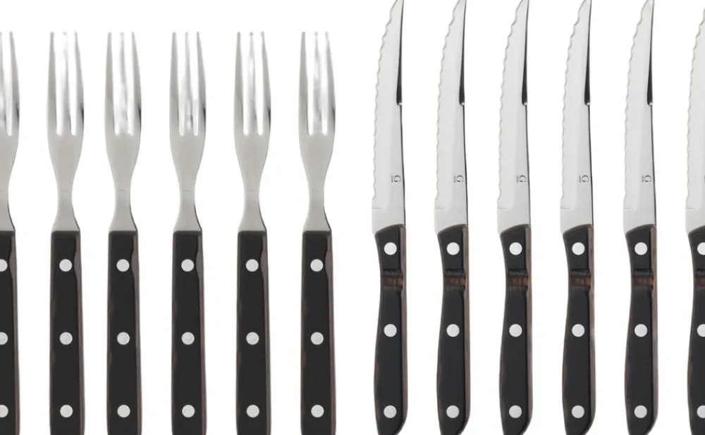 Gense Steakbestik/grillbestik Old farmer classic 12 dele Træ/Stål Outlet