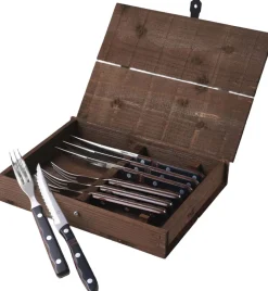 Gense Steakbestik/grillbestik Old farmer classic 8 dele Træ/Stål