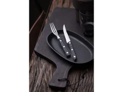 Gense Steakbestik/grillbestik Old Farmer black 12 dele Sort/Stål Hot