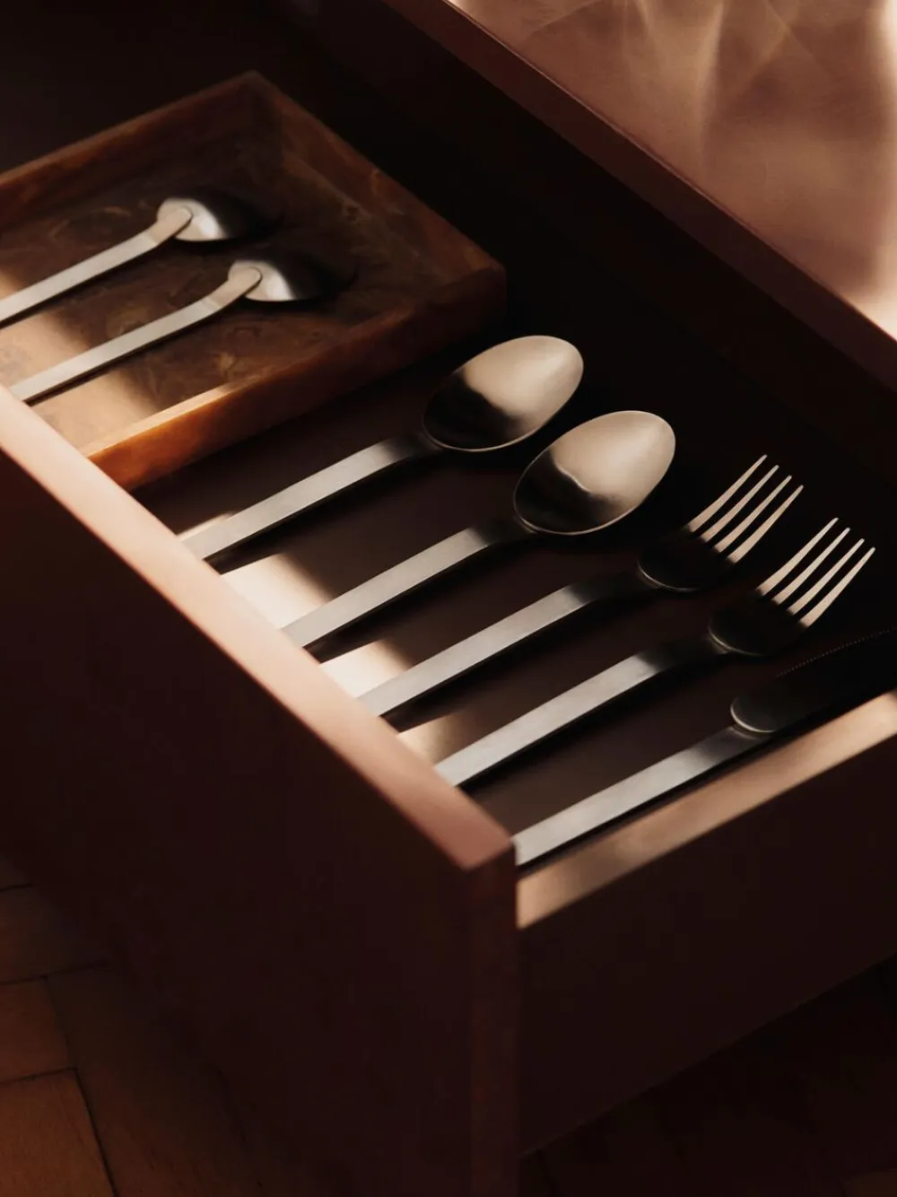 Ferm Living Stelo Cutlery - Set of 4 - Brushed Stainless Steel Clearance