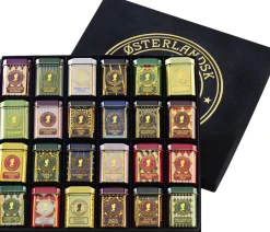 Østerlandsk 1889 Østerlandsk Julegaveæske, 24 stk minidåser løsvægt te New