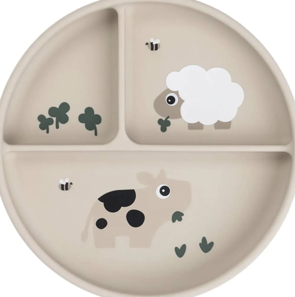 Done by Deer Stick&Stay inddelt tallerken Tiny farm Sand