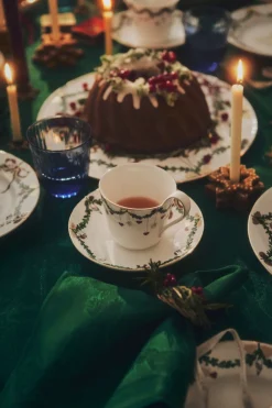 Royal Copenhagen Stjerne Riflet dug grøn 320 cm