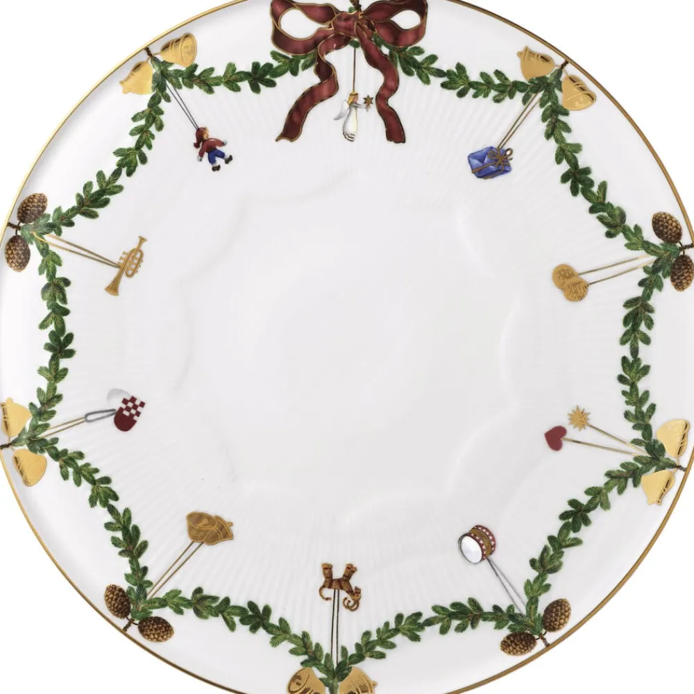 Royal Copenhagen Stjerne Riflet Jul 32 cm. kagefad Clearance