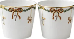 Stjerne Riflet Jul 7 cm. skåle 2 stk.>Royal Copenhagen Hot