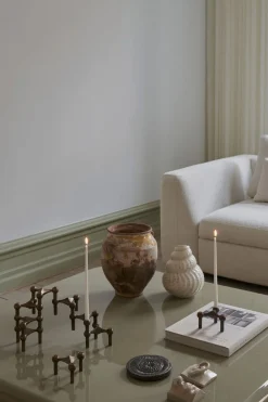 STOFF Nagel candle holder/stage set with 3 pcs - bronzed bra New