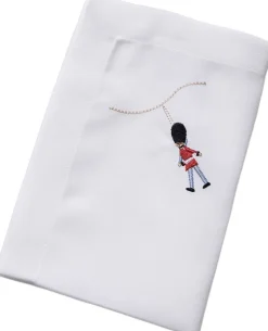 Langkilde & Søn Stofserviet med Broderet Garder