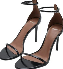 MANGO Strappy heeled sandals Black Outlet