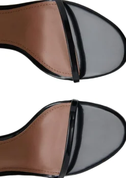 MANGO Strappy heeled sandals Black Outlet