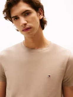 Tommy Hilfiger STRETCH SLIM FIT TEE Coastal taupe Sale