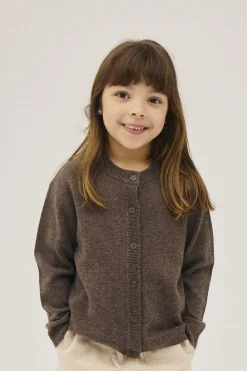 Magasin du Nord Collection Strikka RWS wool & cashmere cardigan Dark brown melange Clearance