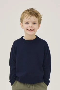 Magasin du Nord Collection Strikka RWS wool & cashmere pullover Navy New