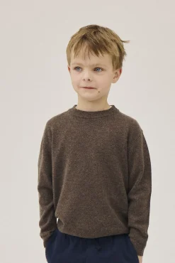 Magasin du Nord Collection Strikka RWS wool & cashmere pullover Dark brown melange New