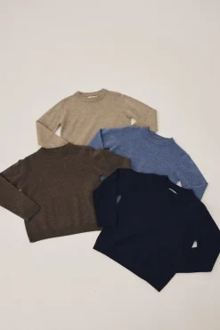 Magasin du Nord Collection Strikka RWS wool & cashmere pullover Dark brown melange New