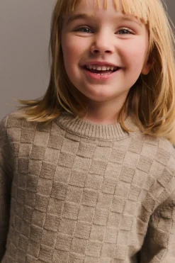 Børn Magasin du Nord Collection Strikka RWS wool & cashmere pullover med struktur