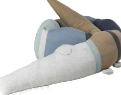 Strikket pude, Sleepy Croc, dusty blue mix>Sebra Discount